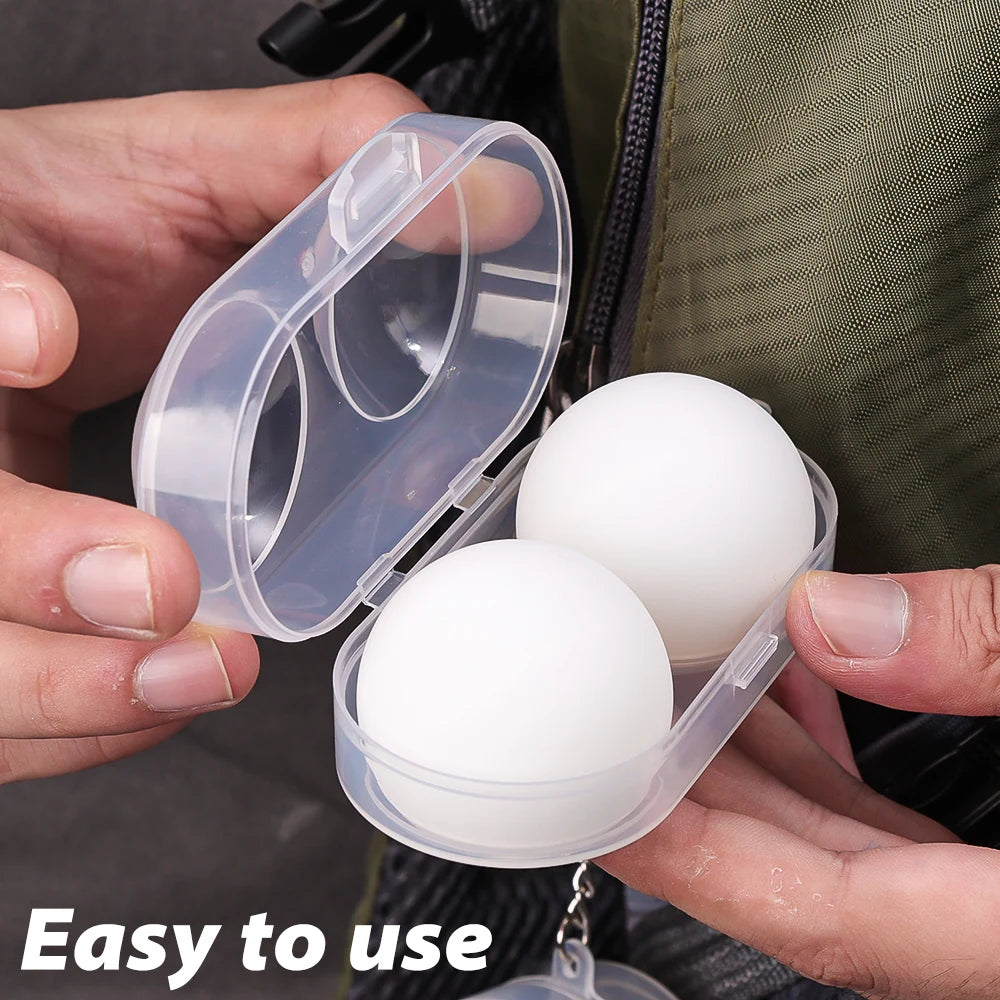 1–5pcs Ping Pong Ball Box – Hard Plastic Storage Case with Keychain