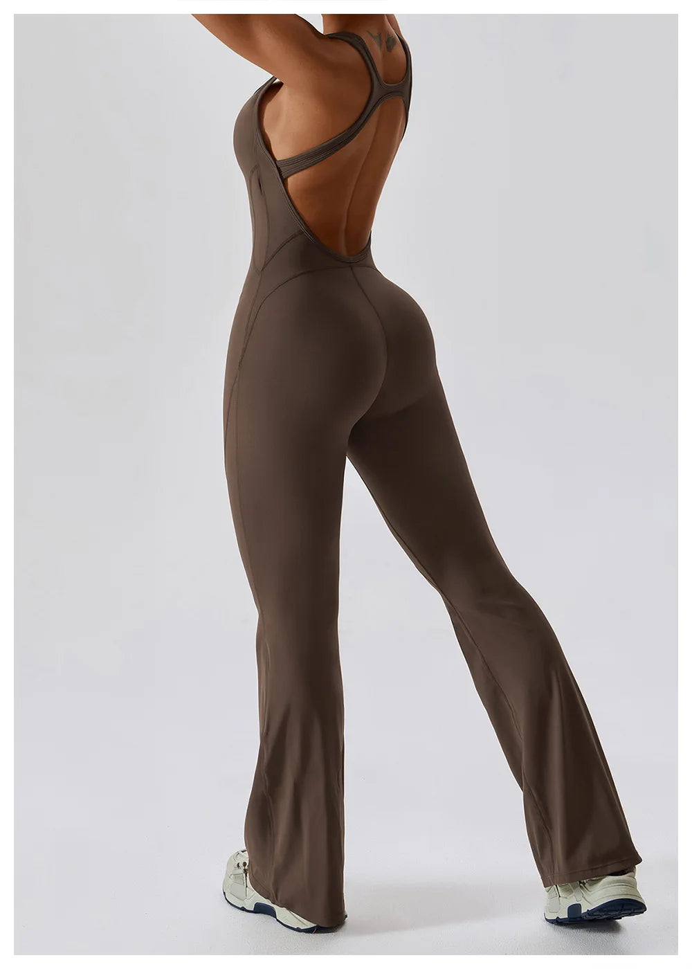 🧘 One-Piece Yoga Jumpsuit – Women’s Butt-Lifting Fitness Bodysuit