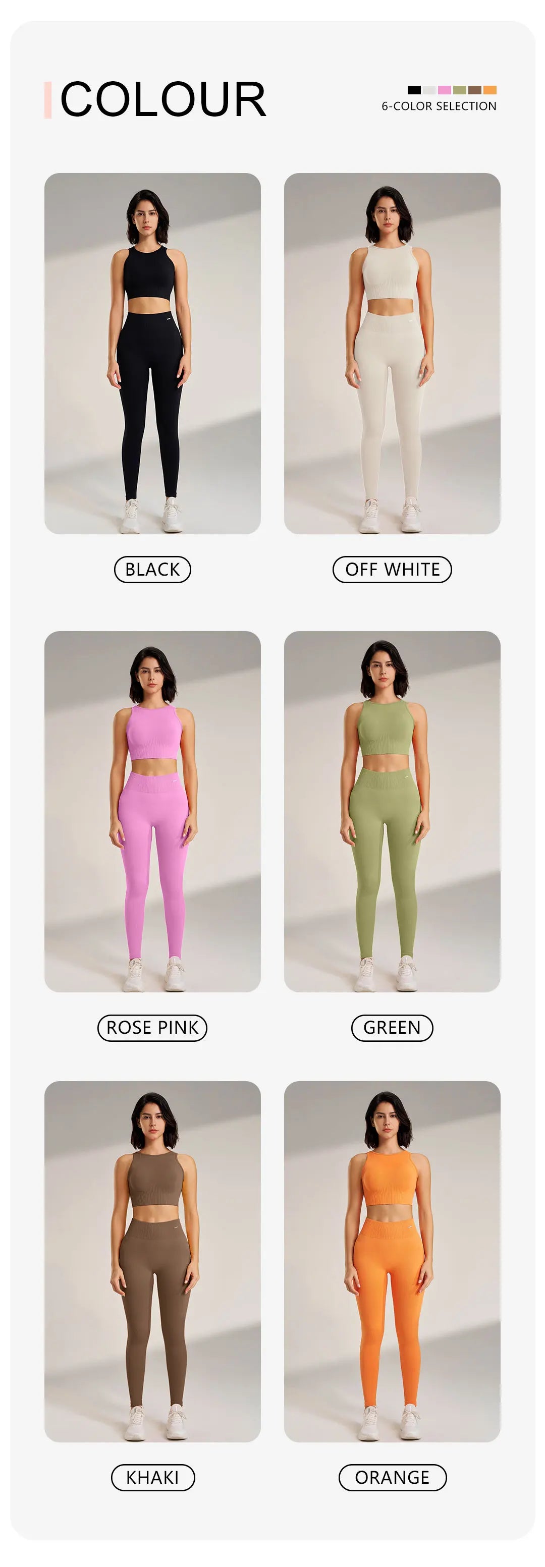🧵 Seamless Yoga Clothing Set – High Waist Leggings + Fitness Top