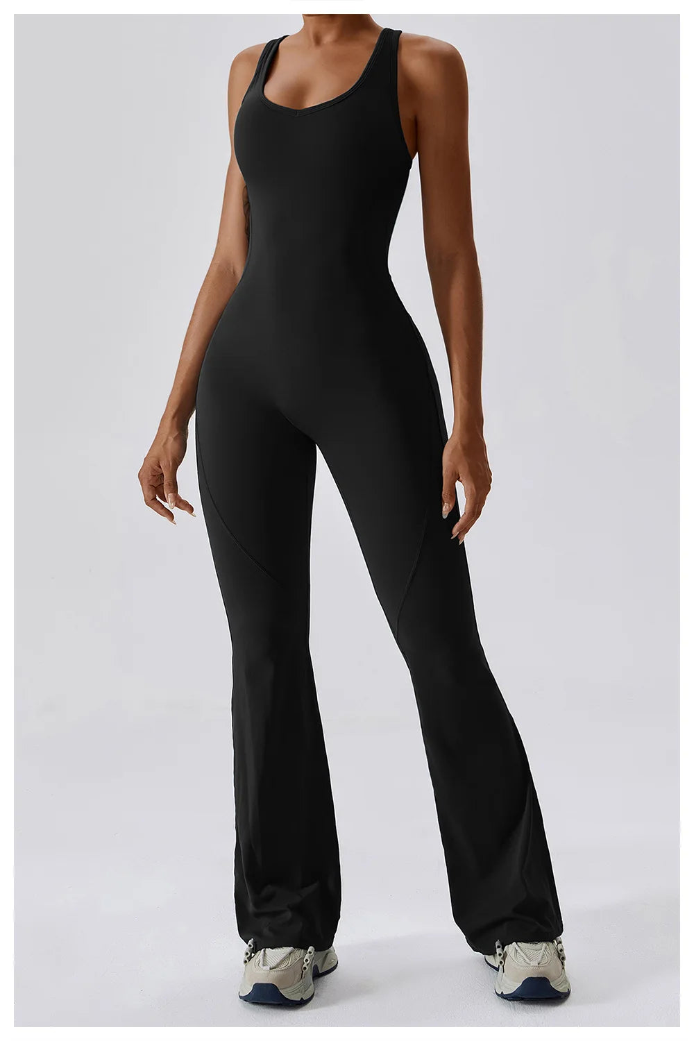 🧘 One-Piece Yoga Jumpsuit – Women’s Butt-Lifting Fitness Bodysuit