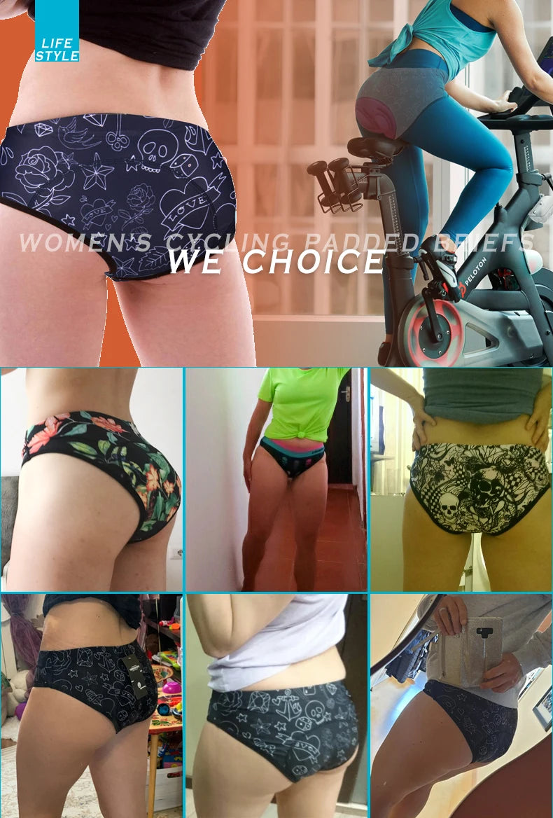 🚴 Women’s 3D Padded Cycling Underwear – Triangle Bicycle Briefs Shorts