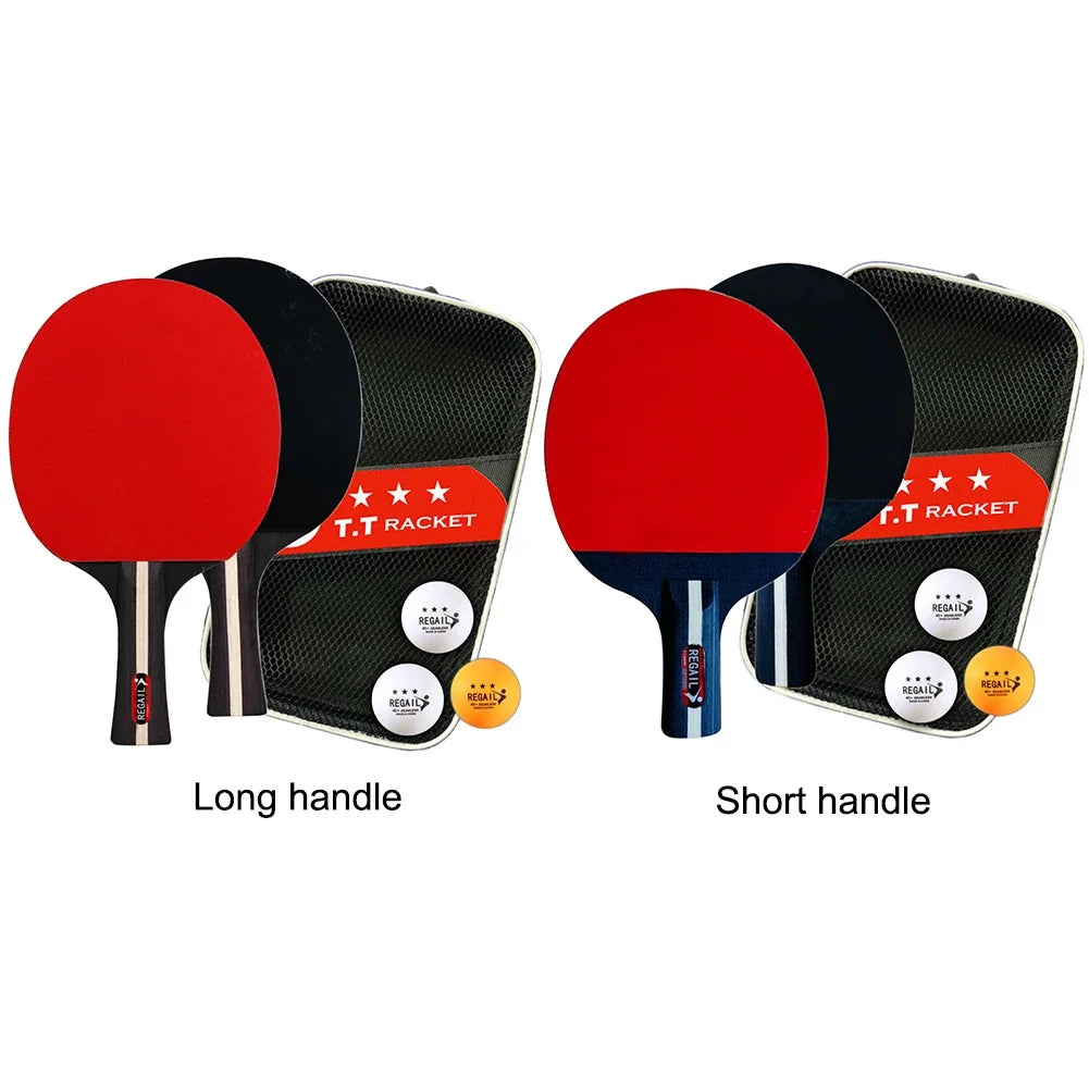 Table Tennis Racket Set – 2 Bats 3 Balls for Training & Beginners