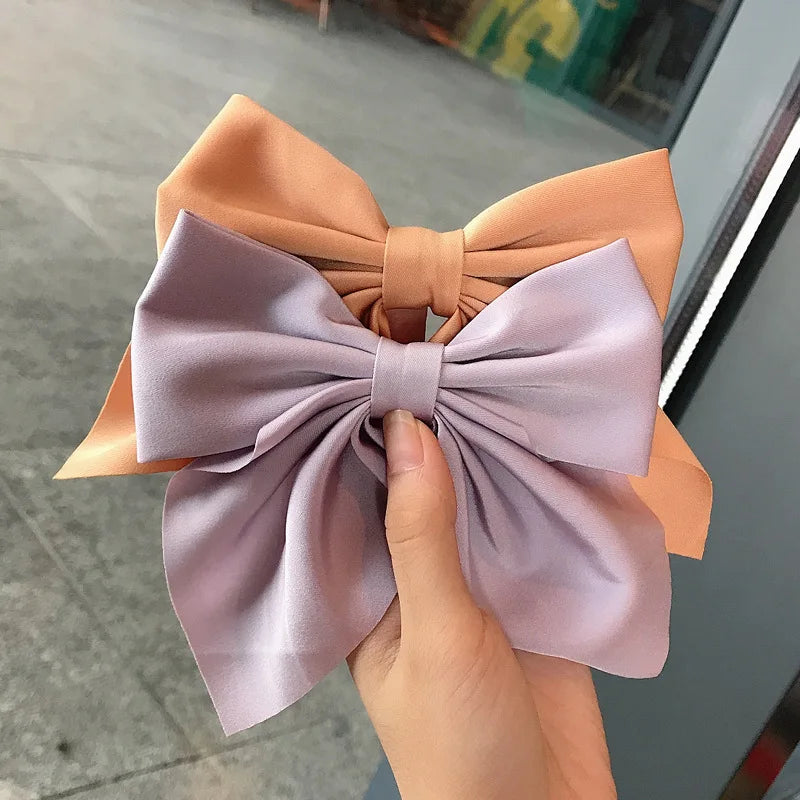 Satin Bow Hair Clips – Cute Butterfly Style Hairpins for Girls & Women, Elegant Hair Accessories