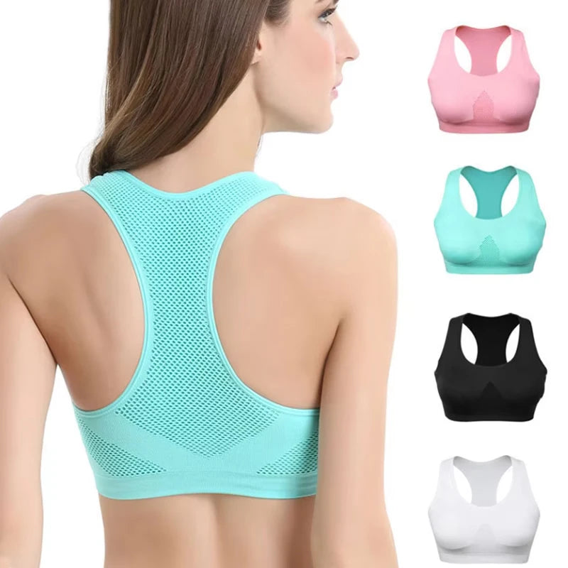 💪 Seamless Sports Bra – Shockproof, Breathable, Double-Layer Fit