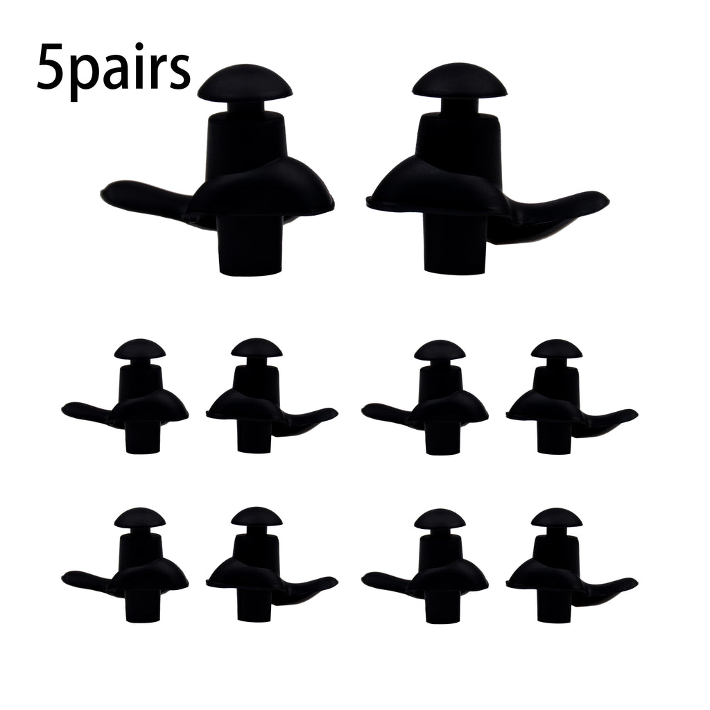 5 Pairs Silicone Earplugs – Waterproof Reusable Ear Plugs for Swimming & Sleep