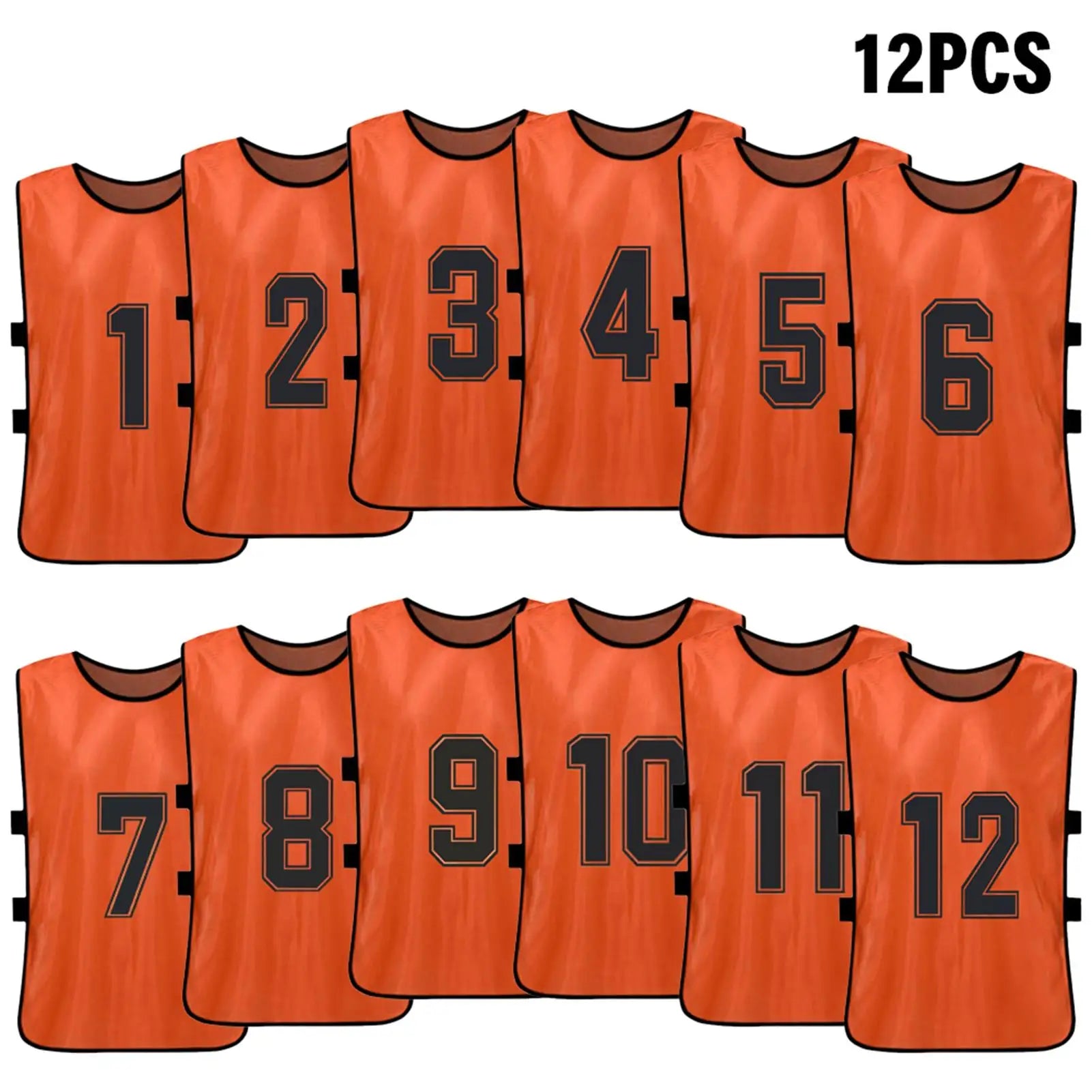 6/12PCS Kids Soccer Pinnies – Quick Dry Youth Sports Jerseys