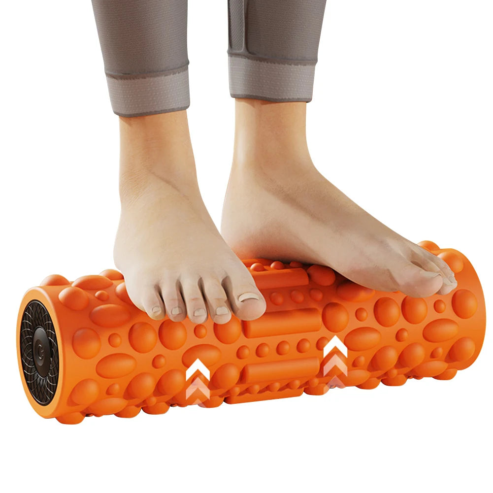 🔹 Electric Vibrating Foam Roller – 5-Speed Rechargeable Muscle Massager