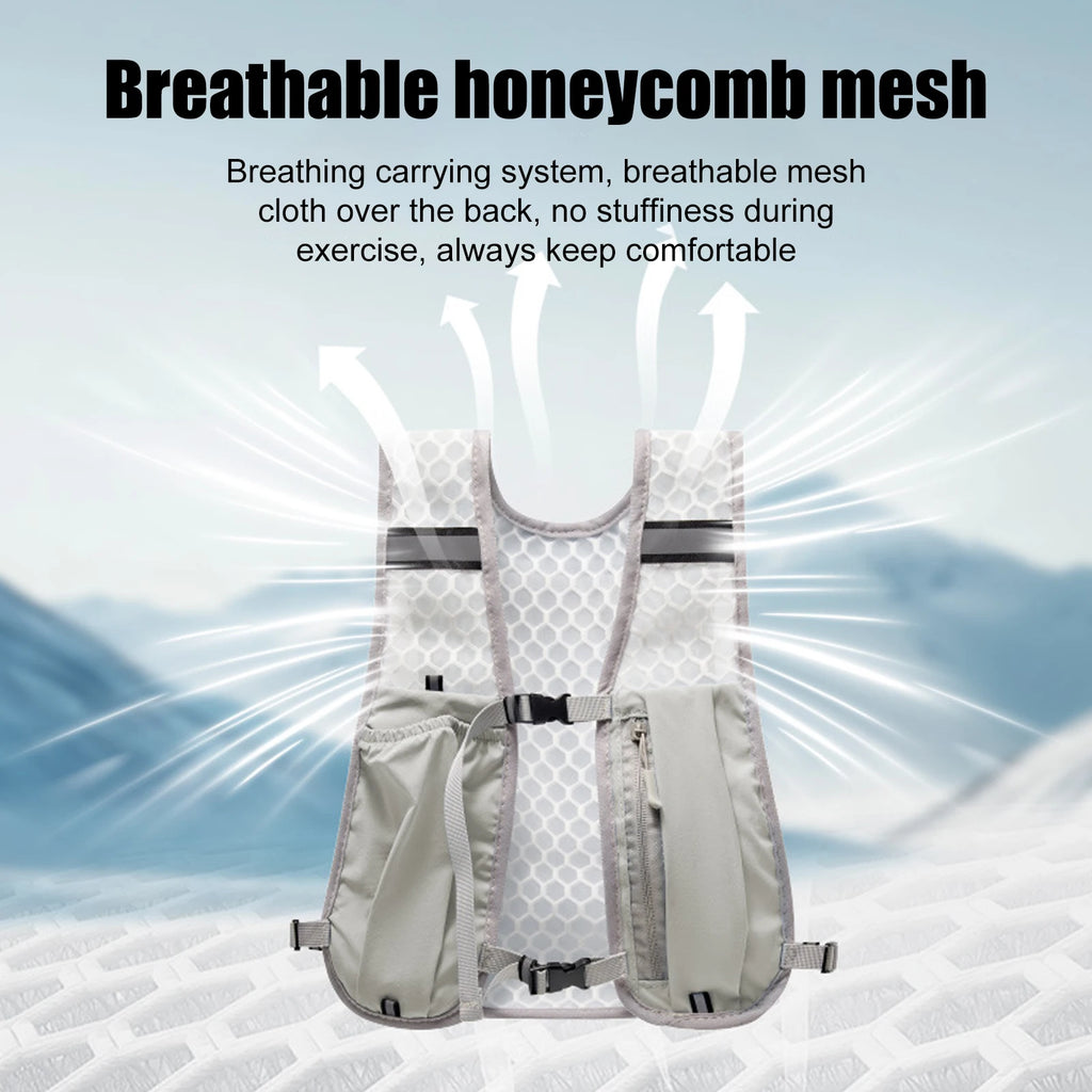 Lightweight Running Hydration Vest – Water Vest w/ Bottle Holder for Marathon Hiking