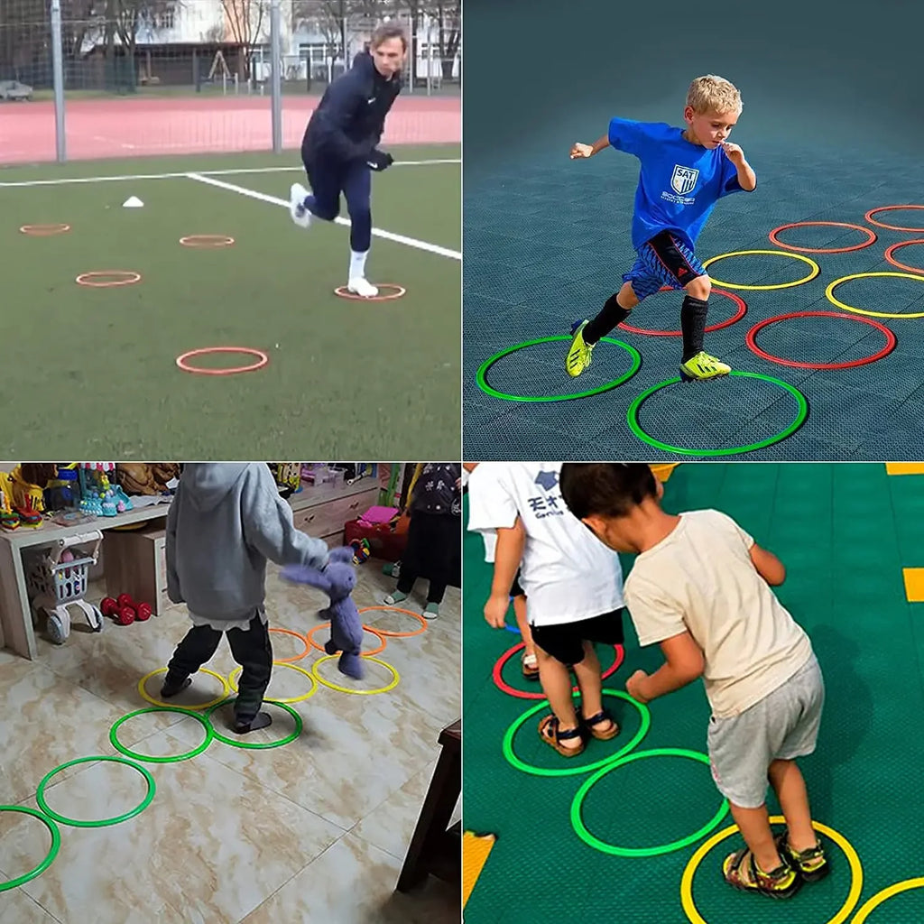 10PCS Agility Training Rings – Speed & Footwork Training Equipment for Soccer & Sports