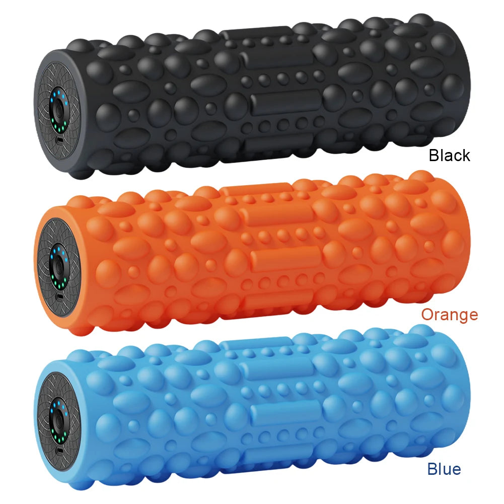 🔹 Electric Vibrating Foam Roller – 5-Speed Rechargeable Muscle Massager
