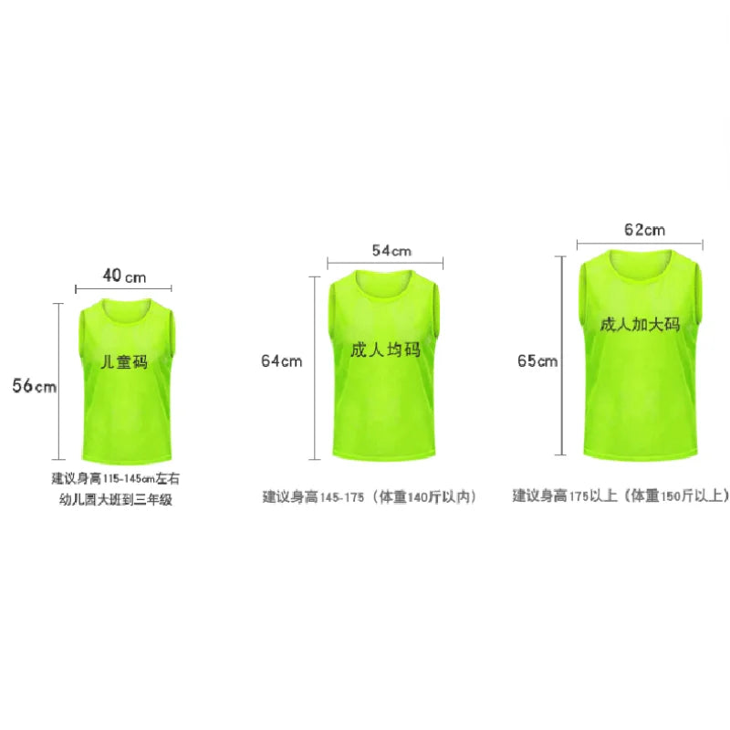 6/12PCS Soccer Training Pinnies – Breathable Team Sports Vests