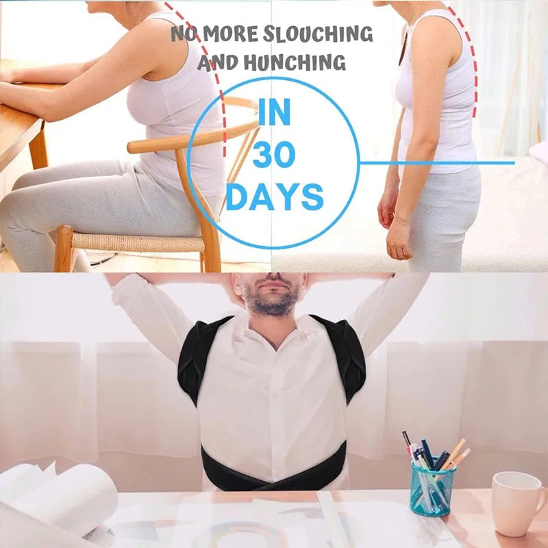 📏 Adjustable Back Brace – Posture Corrector for Women & Men with Spine Straightener