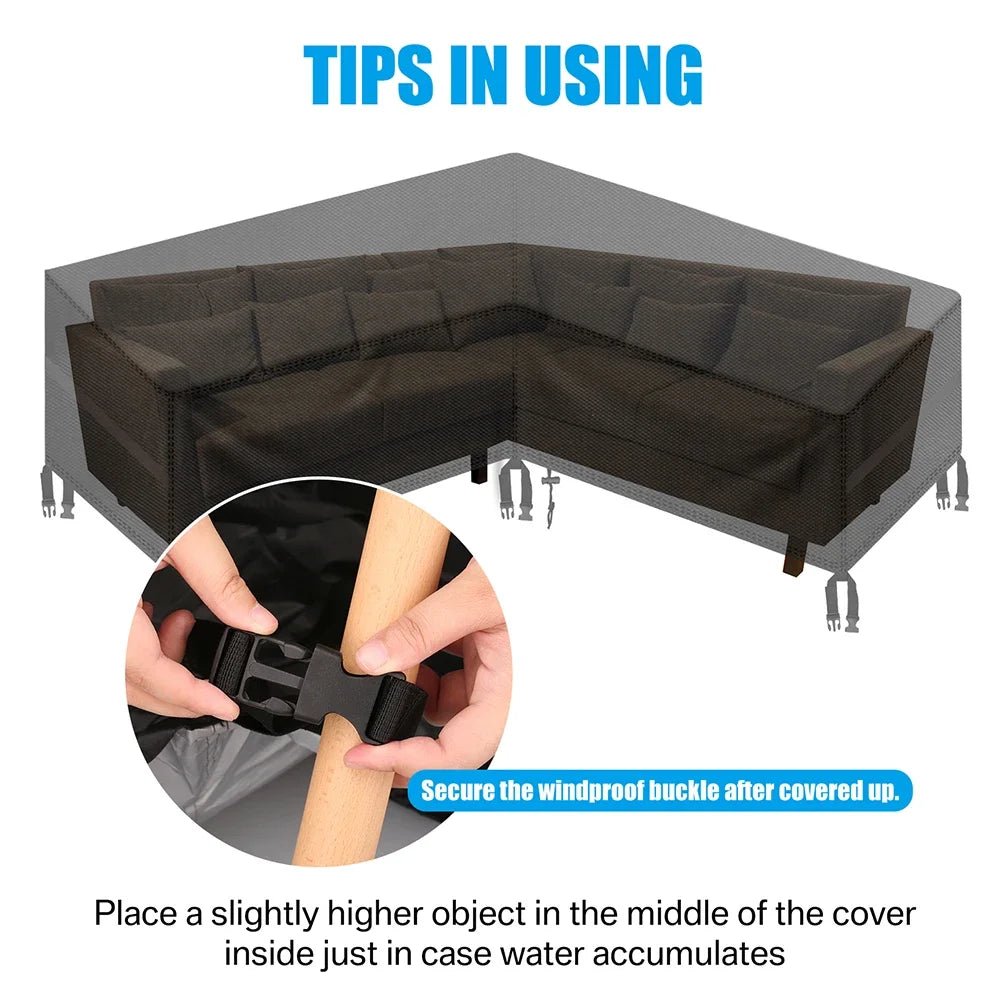 🌦️ Waterproof Garden Furniture Cover – Heavy Duty Windproof 600D Oxford