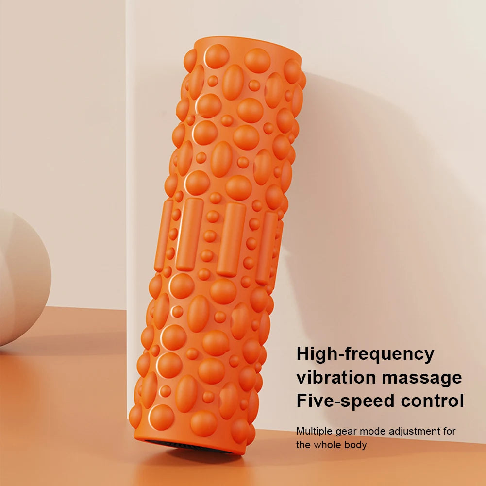 Electric Vibrating Foam Roller – 5-Speed Rechargeable Muscle Massager