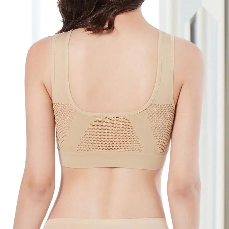 👙 Hollow Out Sports Bra – S–6XL Seamless Padded Gym Fitness Top