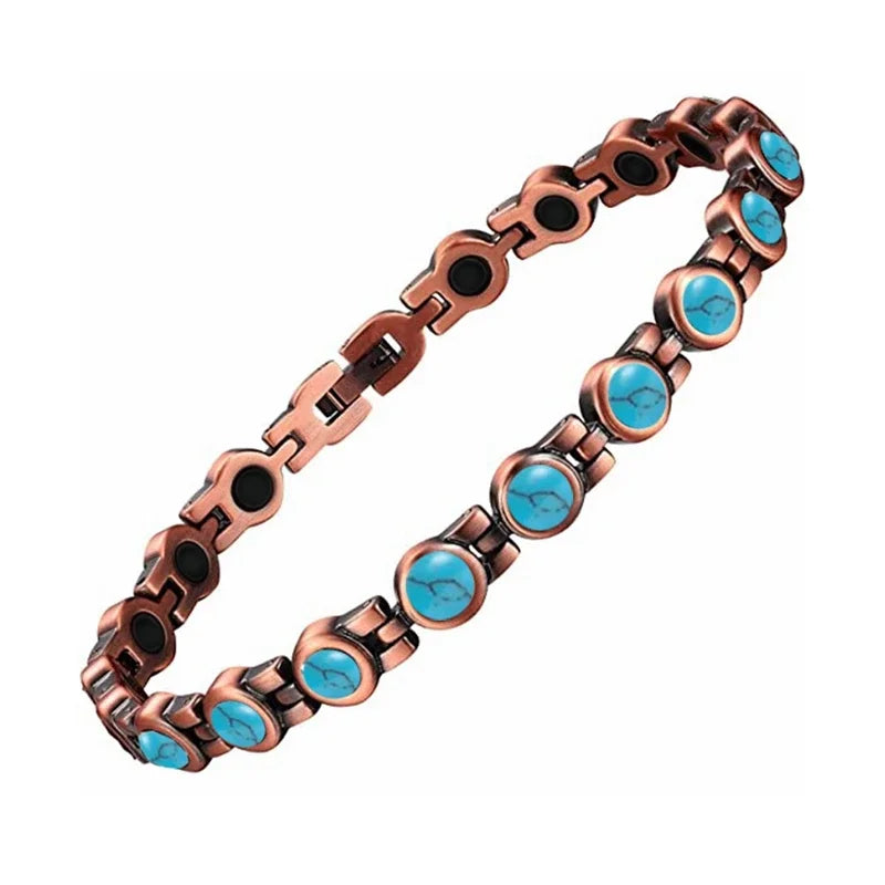 Men’s Pure Copper Magnetic Bracelet – Germanium Therapy Link Chain Arthritis Relief