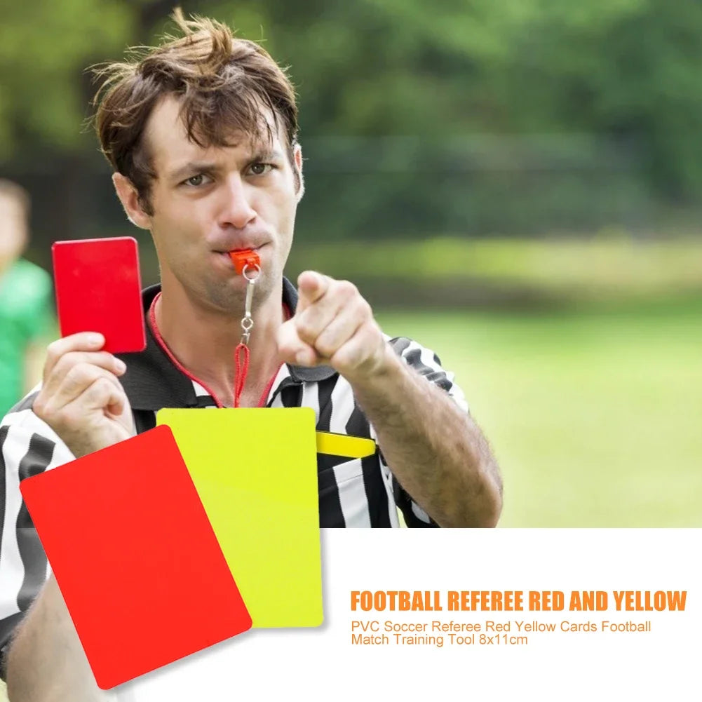 🟥🟨 2/10pcs PVC Referee Red Yellow Cards – Soccer Match Warning Tools