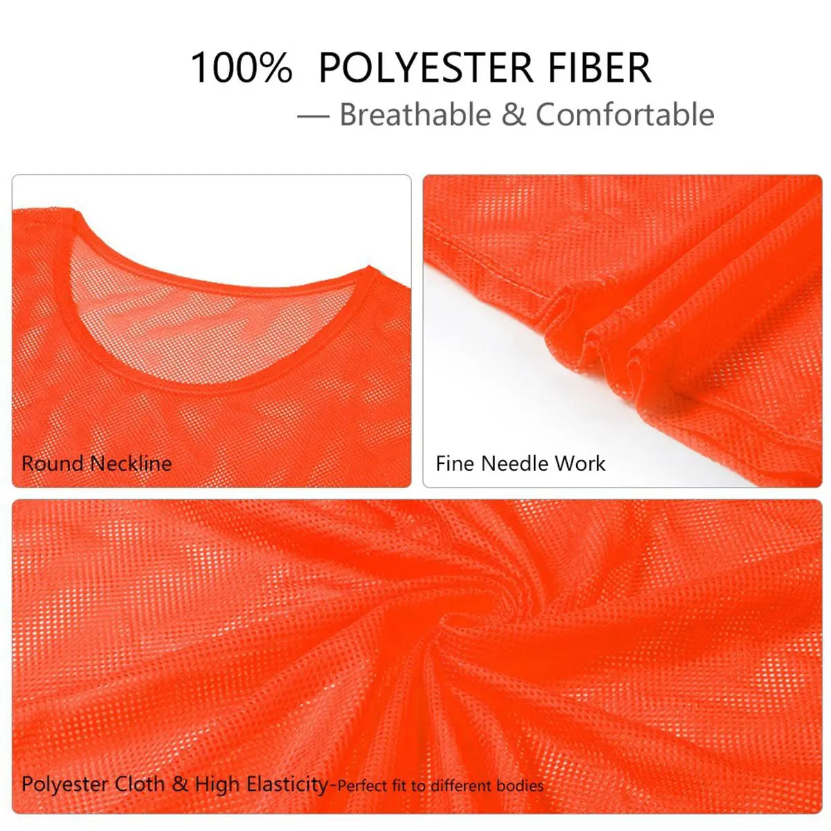12PCS Kids Basketball Jerseys – Quick Dry Youth Soccer Training Pinnies Set