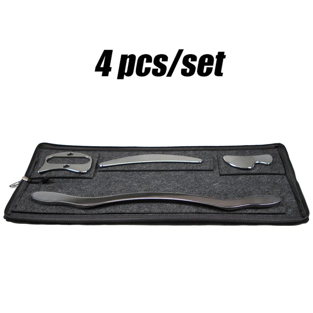 1/4/7pcs Gua Sha Massage Tools – Stainless Steel IASTM Muscle Scraper Set