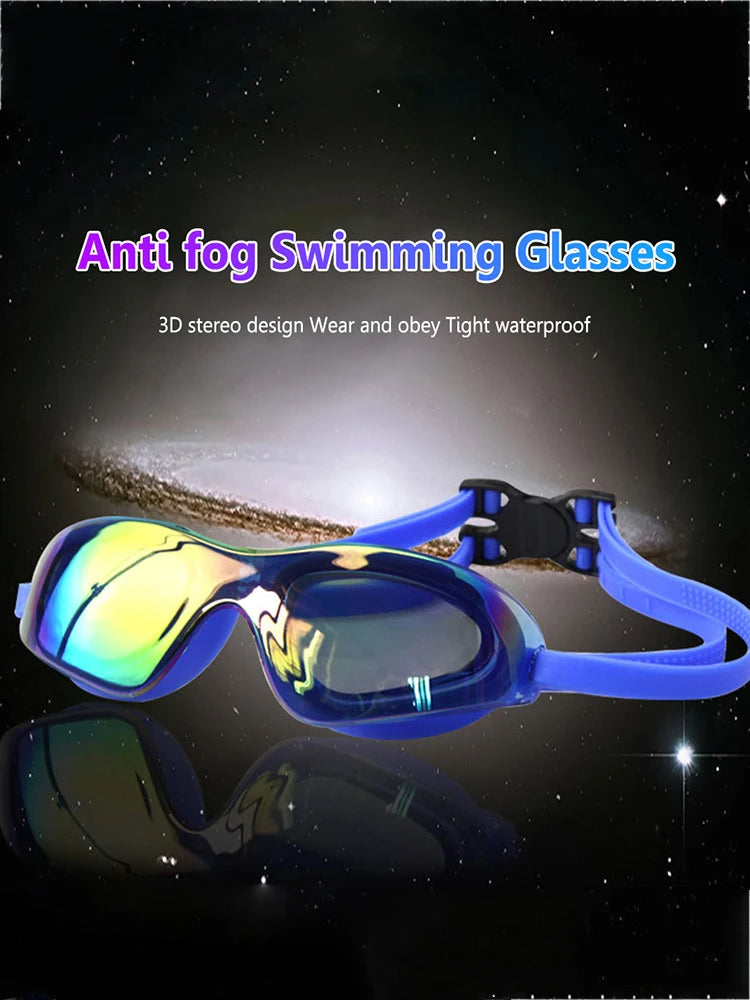 Swimming Goggles Adjustable Electroplate Diving Glasses No