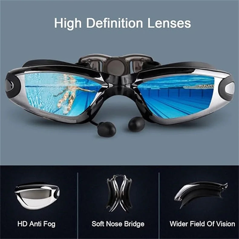🥇 ARENA Pro Swim Goggles with Earplugs