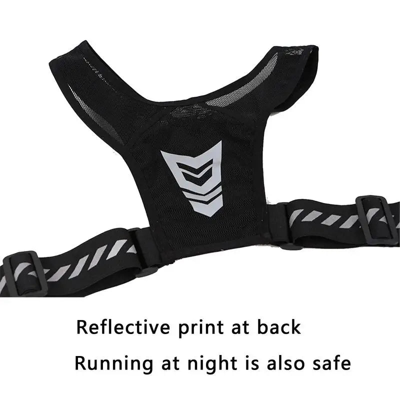 Reflective Running Vest w/ Bottle Holder – Lightweight Hydration Pack for Jogging