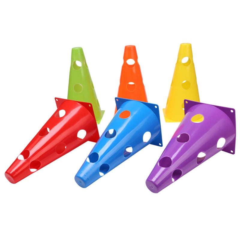 12/18/24/30/36PCS Agility Marking Cones – Sports Training Cones with Holes for Drills