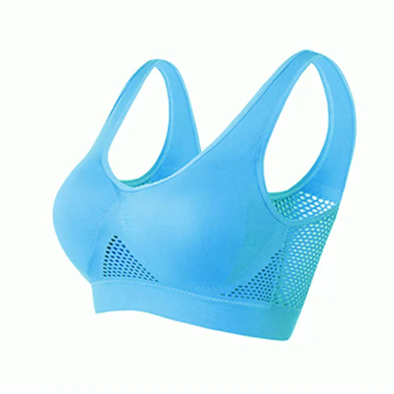 👙 Hollow Out Sports Bra – S–6XL Seamless Padded Gym Fitness Top