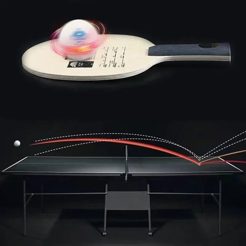 SANWEI T5000 Ping Pong Blade – 5 Wood 2 Carbon Offensive Racket