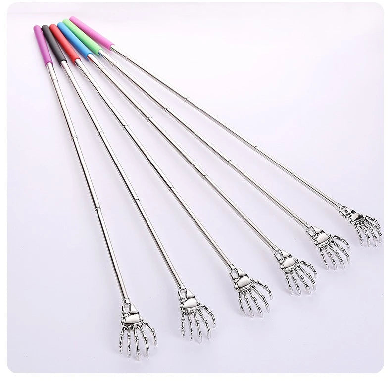 Telescopic Stainless Steel Back Scratcher – Extendable Claw Massage Tool