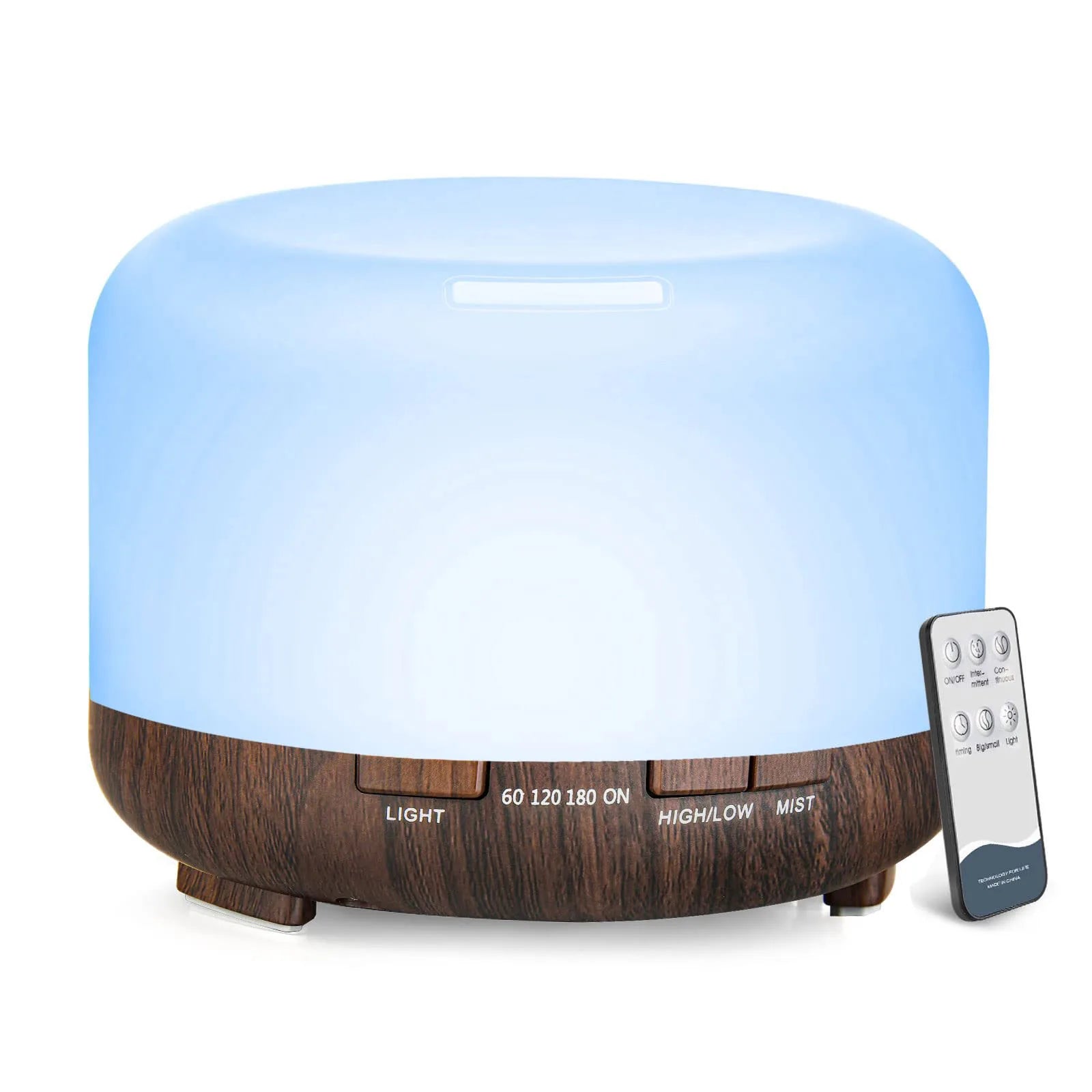 500ml Essential Oil Diffuser – Remote Control Aromatherapy Ultrasonic Humidifier for Home & Office