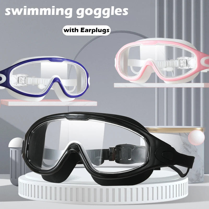 🥽 HD Anti-Fog Swimming Goggles – Large Frame