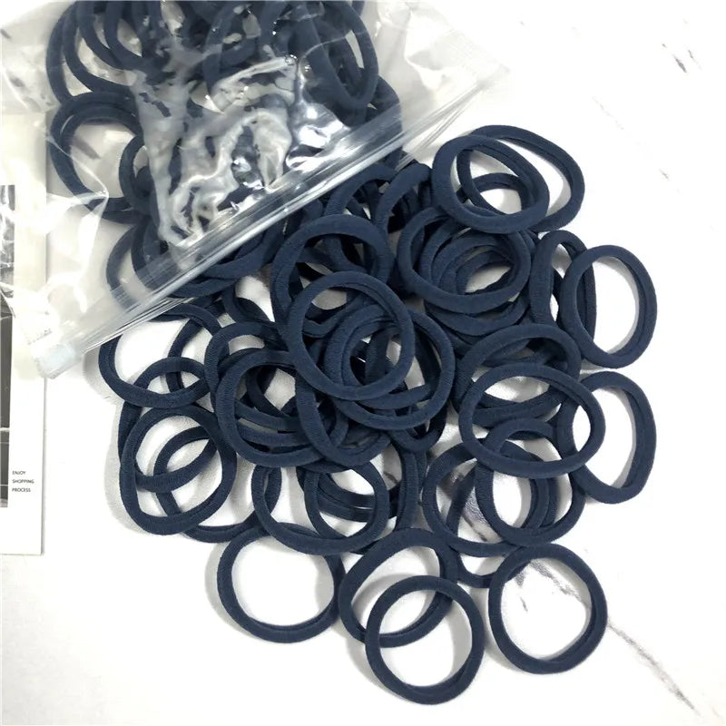 20/50PCS Hair Ties Set – Simple Elastic Rubber Bands for Women Girls Ponytails (4cm)