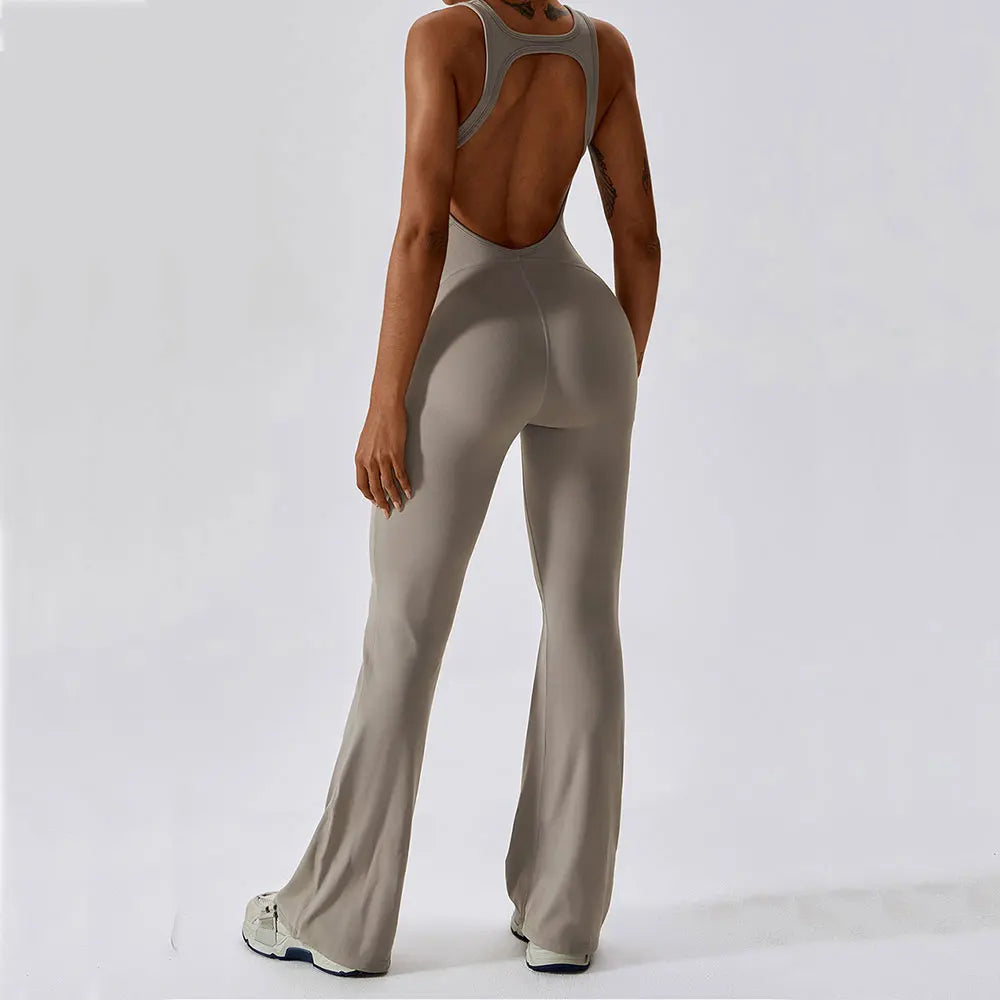 🧘 One-Piece Yoga Jumpsuit – Women’s Butt-Lifting Fitness Bodysuit