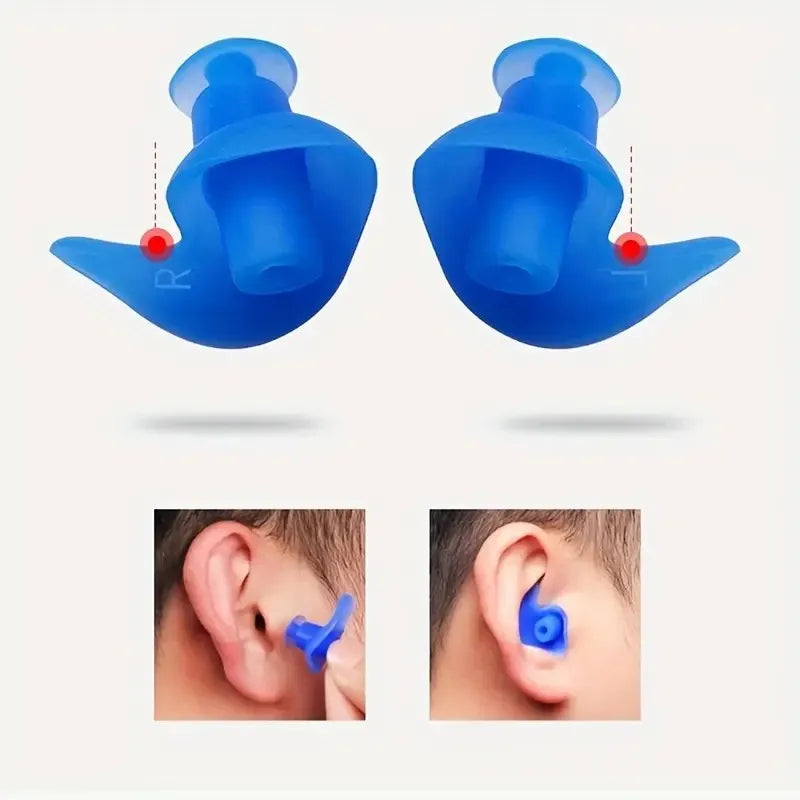👂 5-Pair Silicone Earplugs – Waterproof for Swimming & Sleep