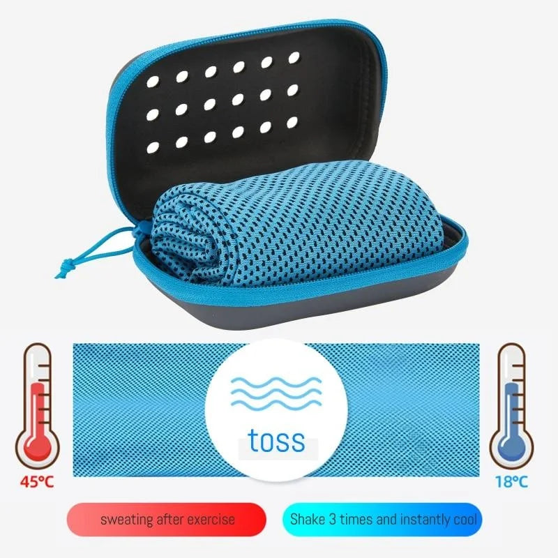 🧊 Cooling Ice Towel – Quick-Dry Microfiber Sports Towel for Fitness, Outdoor, Camping & Sweat Wiping