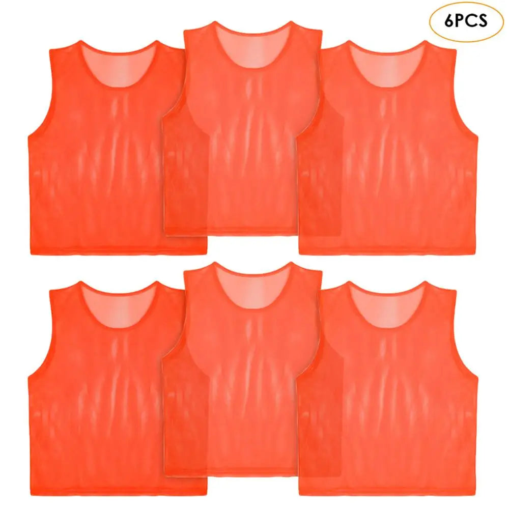 6/12PCS Soccer Training Pinnies – Breathable Team Sports Vests