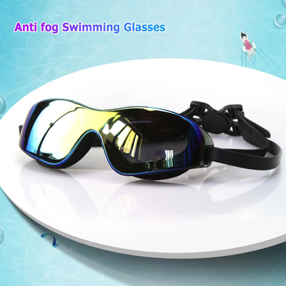 Swimming Goggles Adjustable Electroplate Diving Glasses No