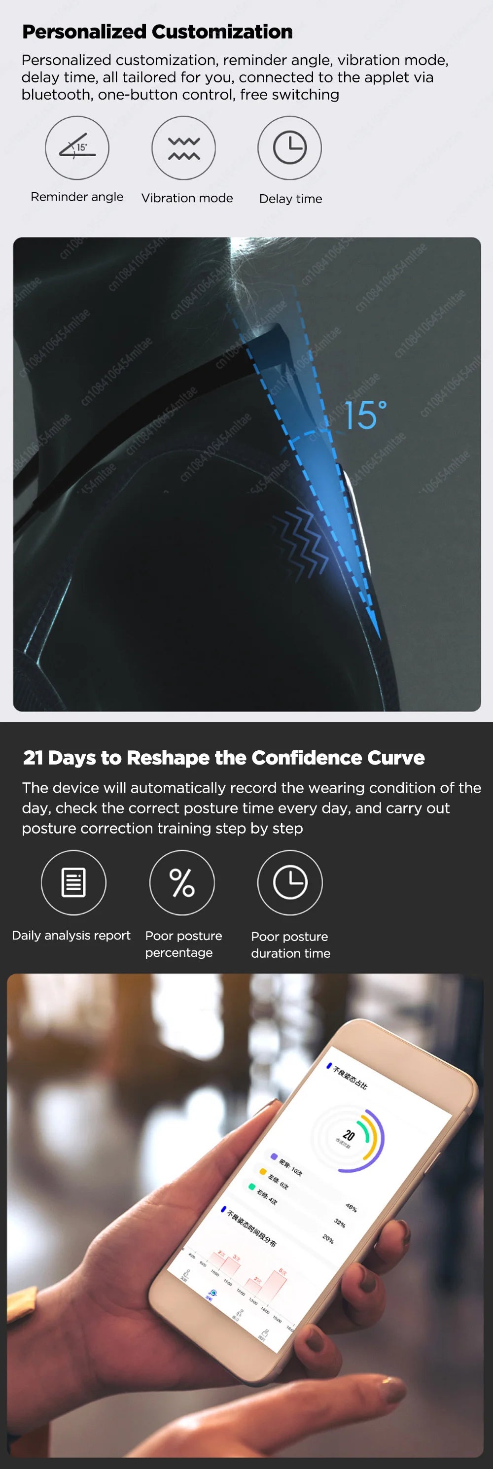 Hipee Smart Posture Trainer – AI-Driven Back Corrector with Real-Time Feedback & Alerts