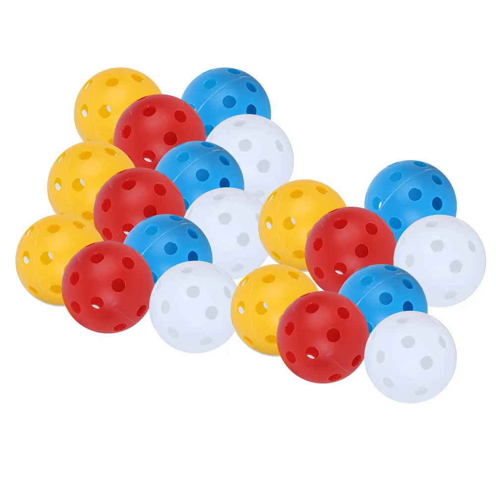 🏌️‍♂️ 20pcs Plastic Airflow Golf Balls – Colorful Hollow Practice Balls