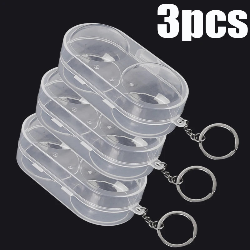 1–5pcs Ping Pong Ball Box – Hard Plastic Storage Case with Keychain