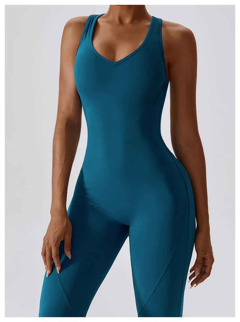 🧘 One-Piece Yoga Jumpsuit – Women’s Butt-Lifting Fitness Bodysuit