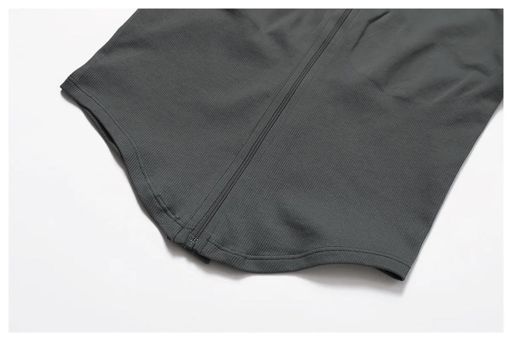 Women’s Zipper Crop Jacket – Long Sleeve Yoga Sports Top for Workout & Gym