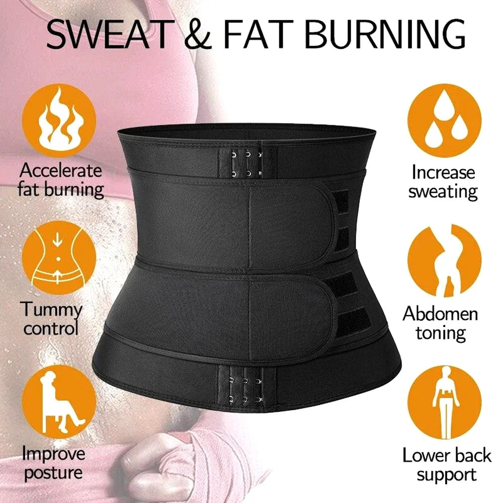 🏋️‍♀️ Waist Trainer Sauna Belt – Tummy Control Workout Girdle for Men & Women
