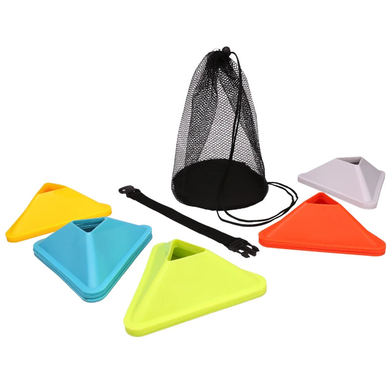 20/40PCS Triangle Soccer Cones – Agility Training Markers for Football & Sports Drills