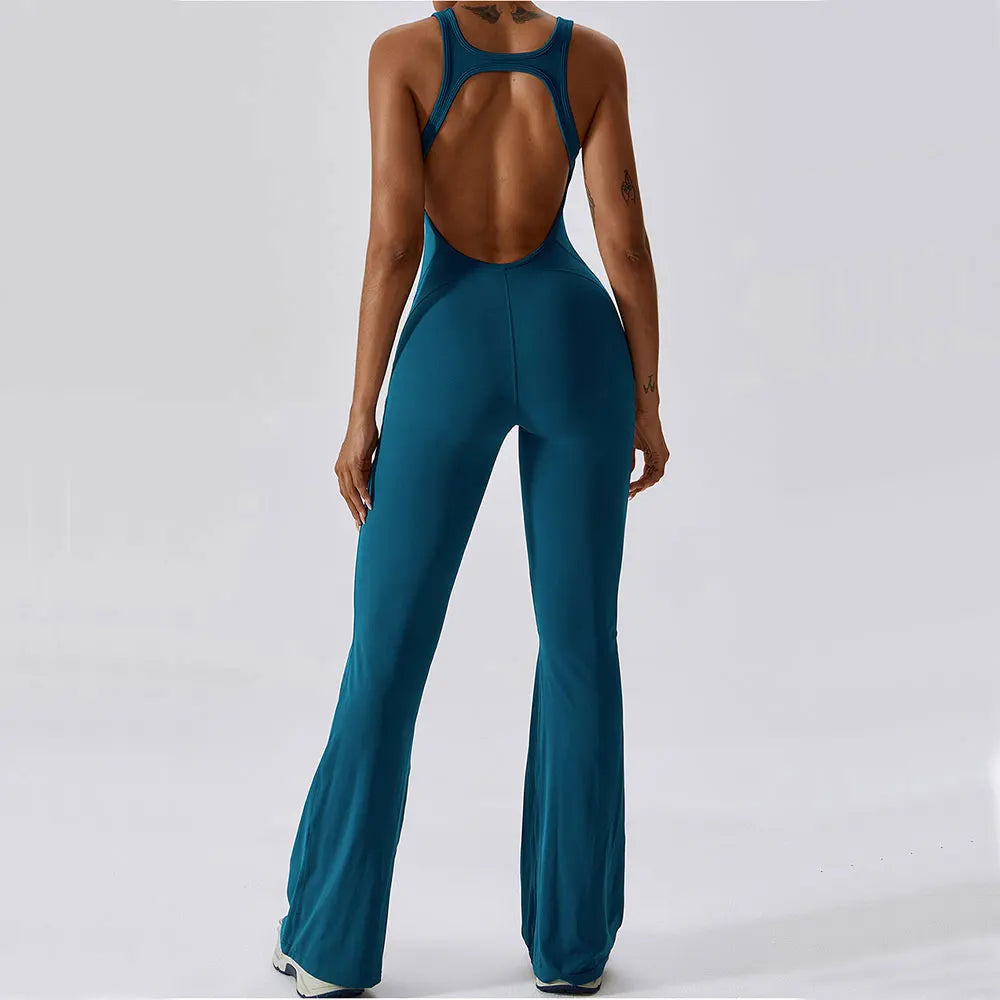 🧘 One-Piece Yoga Jumpsuit – Women’s Butt-Lifting Fitness Bodysuit