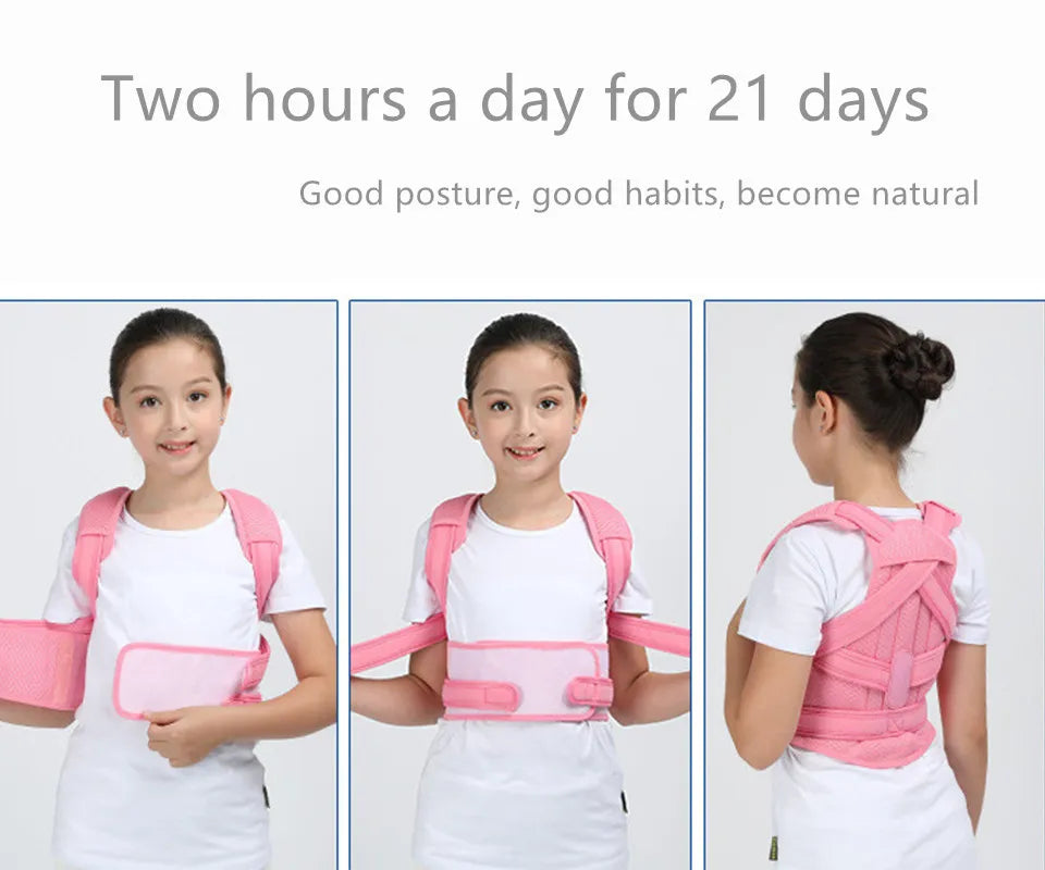Posture Corrector Belt – Adjustable Shoulder & Waist Support for Adults & Kids