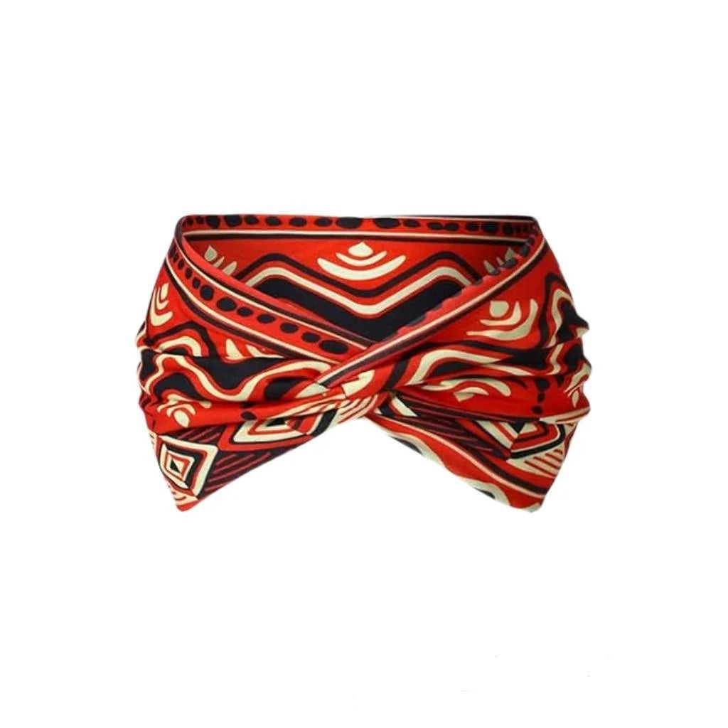 🧘‍♀️ Bohemian Yoga Headband – Wide High Strength African Style Wrap