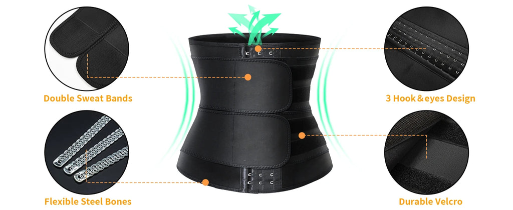 Waist Trainer Sauna Belt – Tummy Control Workout Girdle for Men & Women