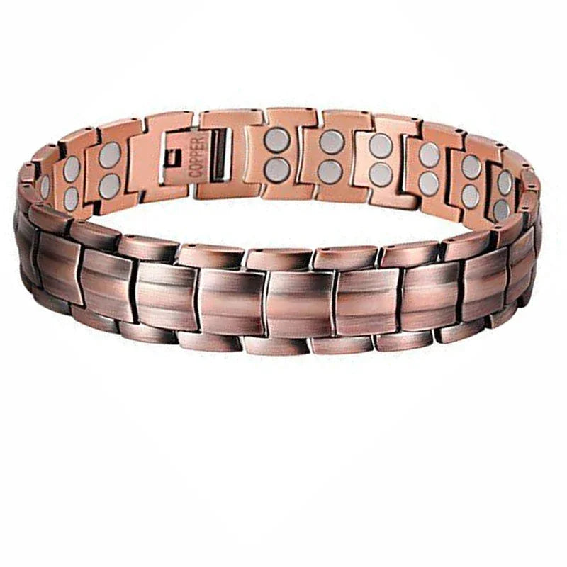 Men’s Pure Copper Magnetic Bracelet – Germanium Therapy Link Chain Arthritis Relief